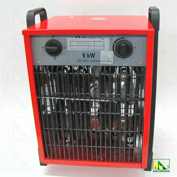 Generador de aire caliente eléctrico (trifásico) 7740 Kcalh caudal 800 m³h - Imagen Web de Ancargas ©