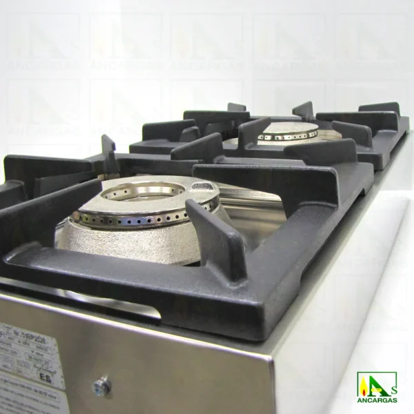 Cocina industrial Parker gas 2 fuegos acero inox - Imagen Web de Ancargas ©