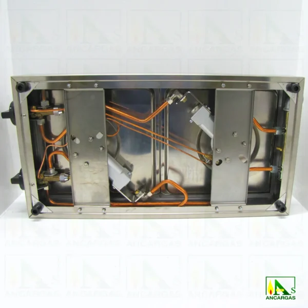 Cocina industrial Parker gas 2 fuegos acero inox - Imagen Web de Ancargas ©