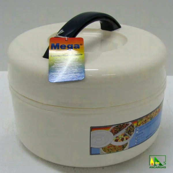Fiambrera 2 compartimentos aislados con asa externa de capacidad 2L - Imagen Web de Ancargas ©