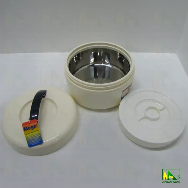 Fiambrera 2 compartimentos aislados con asa externa de capacidad 2L - Imagen Web de Ancargas ©