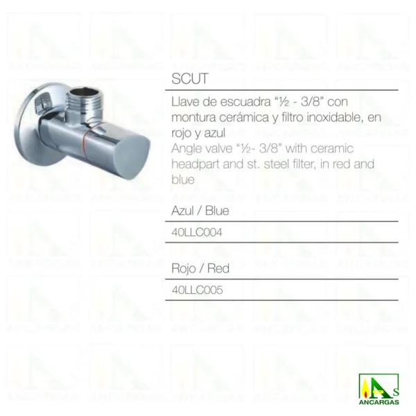 Llave de Corte Scut - azul - Imagen Web de Ancargas ©