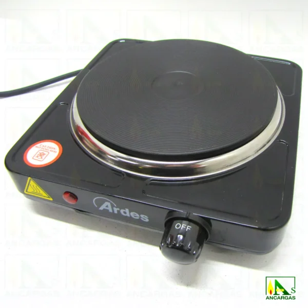 Ardes hornillo eléctrico AR1F19 – TIKAPPA – FORNELLO ELETTRICO Ø 18,5 1500 W NERO – Imagen Web de Ancargas ©
