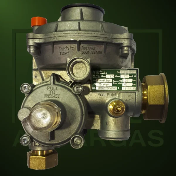 Regulador Fiorentini FE-25 escuadra 150mbar VIS Max Min – Imagen Web de Ancargas ©