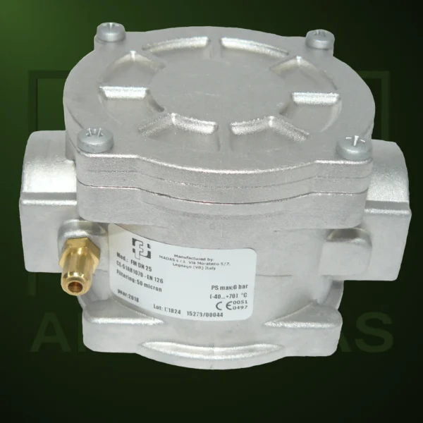 Filtro PN-6 roscado cuerpo de aluminio MADAS – Imagen Web de Ancargas ©