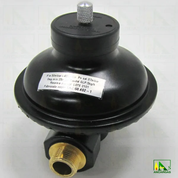 Regulador 37 mbar 5 kg rearme manual – Imagen Web de Ancargas ©