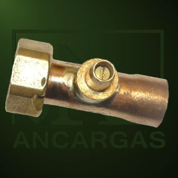 Racor abocardado para soldar - tuerca loca precintable con purgador soldado - Imagen Web de Ancargas ©