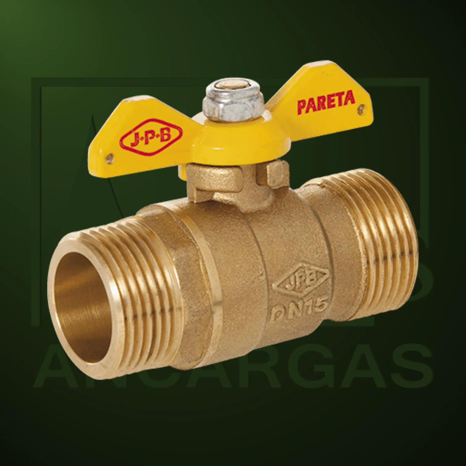 Llave de corte PN-5 - Llave esfera montante en su color mariposa - Imagen Web de Ancargas ©