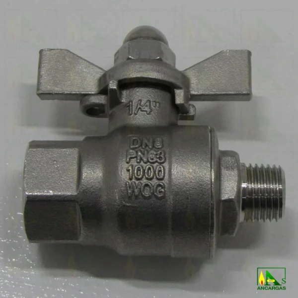 Válvula esfera paso total inox - Imagen Web de Ancargas ©