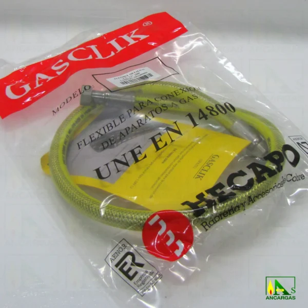 Tubo flexible inox. Presinox blindado para aparatos fijos - Imagen Web de Ancargas ©