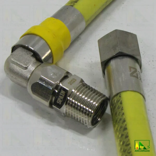 Tubo flexible metálico giratorio - Imagen Web de Ancargas ©