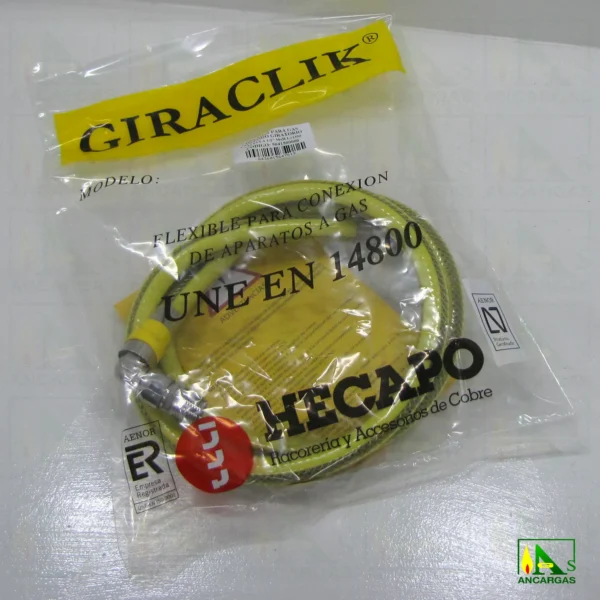 Tubo flexible metálico giratorio - Imagen Web de Ancargas ©