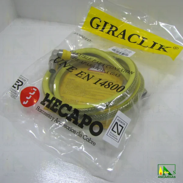 Tubo flexible metálico giratorio - Imagen Web de Ancargas ©