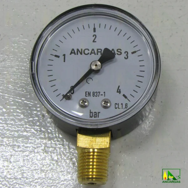 Manómetro seco vertical Ø50 - Imagen Web de Ancargas ©