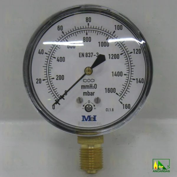 VENTOMETRO 63mm 0-160 mbar - Imagen Web de Ancargas ©