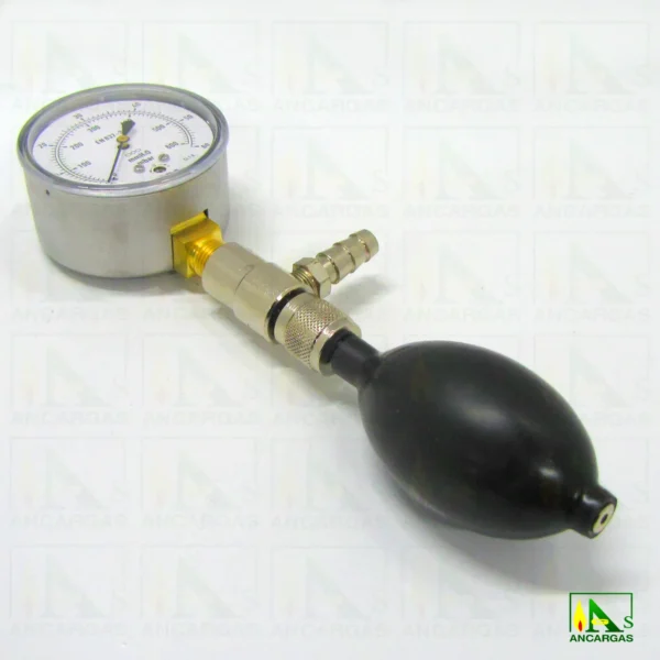 Conjunto ventómetro de 0 - 600 mm.c.d.a. para comprobación estanqueidad - Imagen Web de Ancargas ©