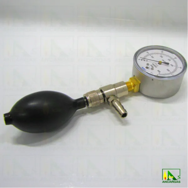 Conjunto ventómetro de 0 - 600 mm.c.d.a. para comprobación estanqueidad - Imagen Web de Ancargas ©