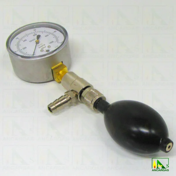 Conjunto ventómetro de 0 - 1000 mm.c.d.a. para comprobación estanqueidad - Imagen Web de Ancargas ©