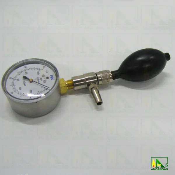 Conjunto ventómetro de 0 - 1000 mm.c.d.a. para comprobación estanqueidad - Imagen Web de Ancargas ©