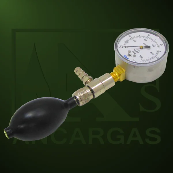 Conjunto ventómetro de 0 - 1000 mm.c.d.a. para comprobación estanqueidad - Imagen Web de Ancargas ©