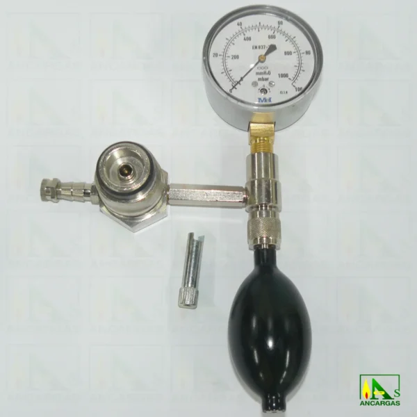 Comprobador estanqueidad línea y toma KOSANGAS ventómetro de 1 - 1000 mm.c.d.a. - Imagen Web de Ancargas ©