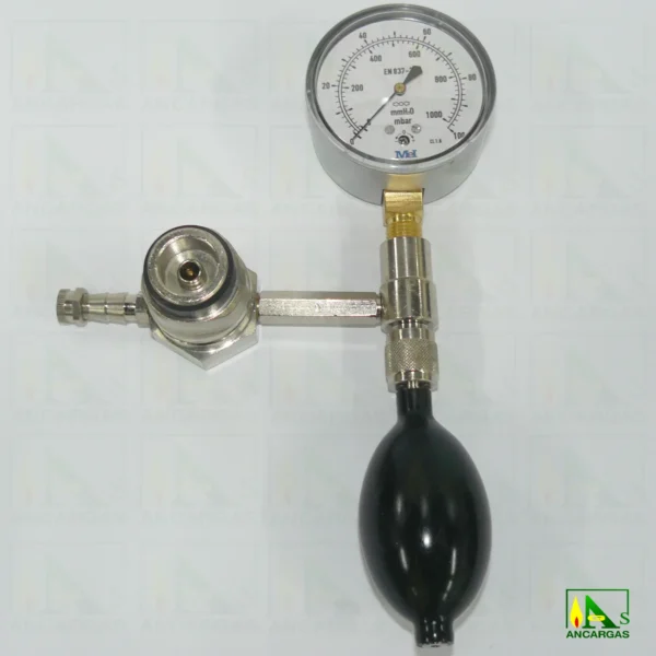 Comprobador estanqueidad línea y toma KOSANGAS ventómetro de 1 - 1000 mm.c.d.a. - Imagen Web de Ancargas ©
