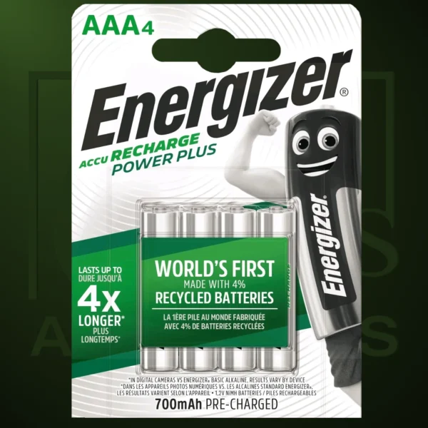 Pila Energizer - Power Plus Recargable HR03 700MAH AAA x 4 - Imagen Web de Ancargas ©
