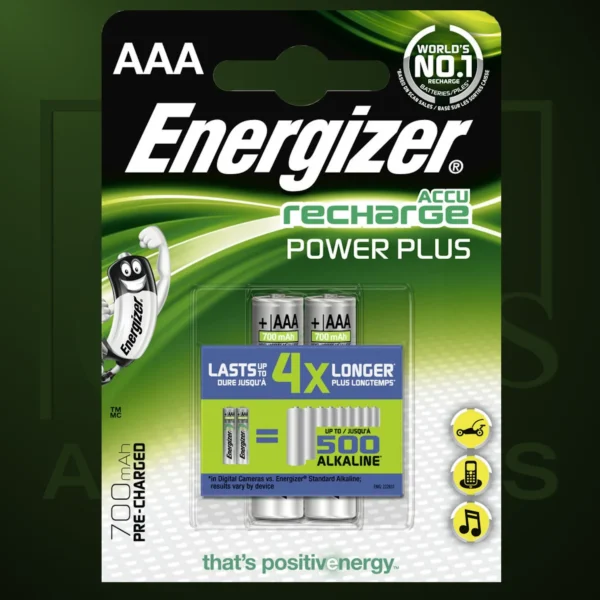 Pila Energizer - Power Plus Recargable HR03 700MAH AAA x 2 - Imagen Web de Ancargas ©
