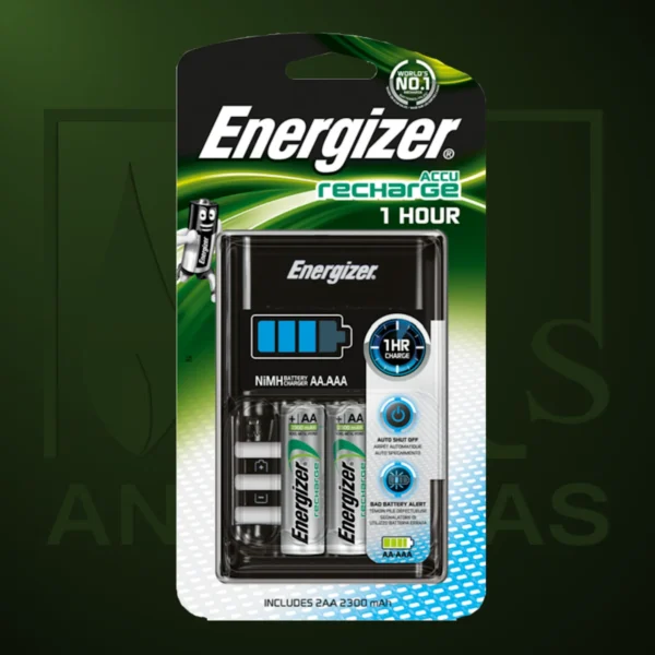 Cargador de Pilas Energizer - Cargador 1 hora + 2 AA 2300mah - Imagen Web de Ancargas ©