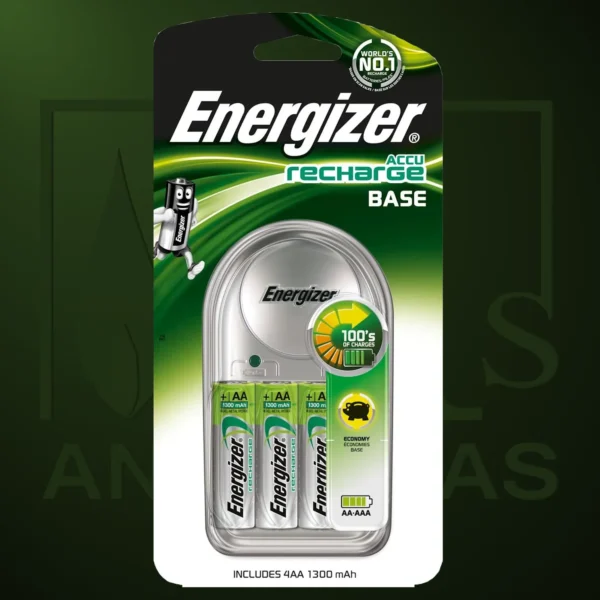 Cargador de Pilas Energizer - Cargador Base + 4 AA 1300mah - Imagen Web de Ancargas ©