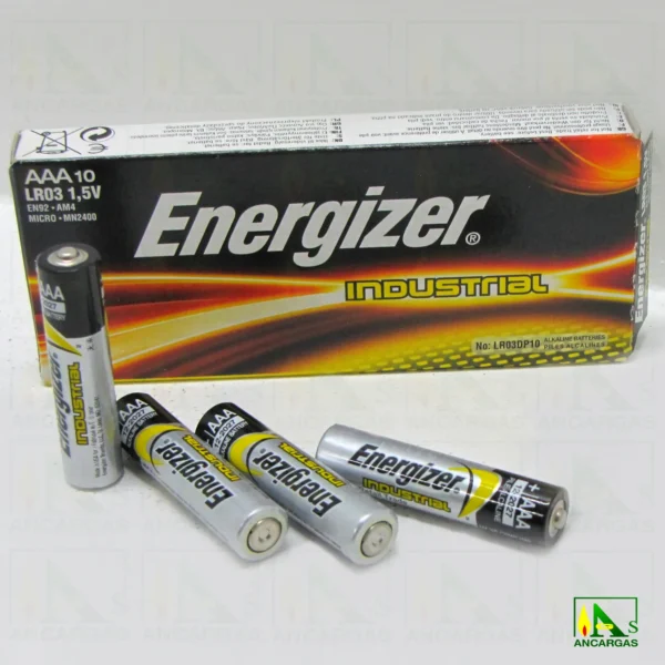 Pila Energizer Industrial AAA LR03 x 10 - Imagen Web de Ancargas ©