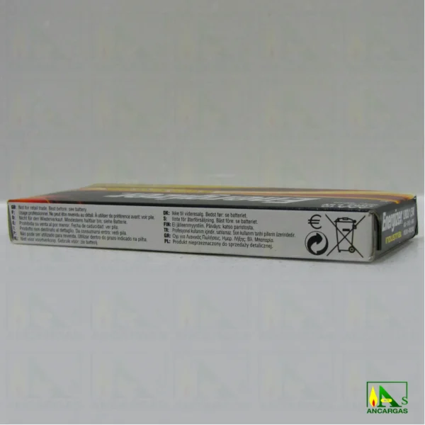 Pila Energizer Industrial AAA LR03 x 10 - Imagen Web de Ancargas ©