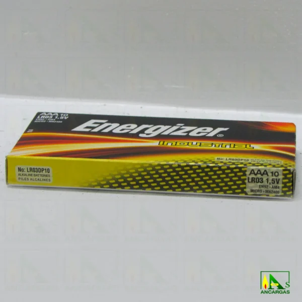 Pila Energizer Industrial AAA LR03 x 10 - Imagen Web de Ancargas ©