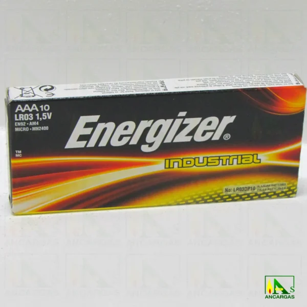 Pila Energizer Industrial AAA LR03 x 10 - Imagen Web de Ancargas ©