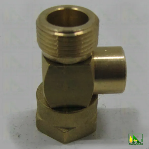 Racor enlace en T de tuerca 20x150 a H1-4 y M20x150 - Imagen Web de Ancargas ©
