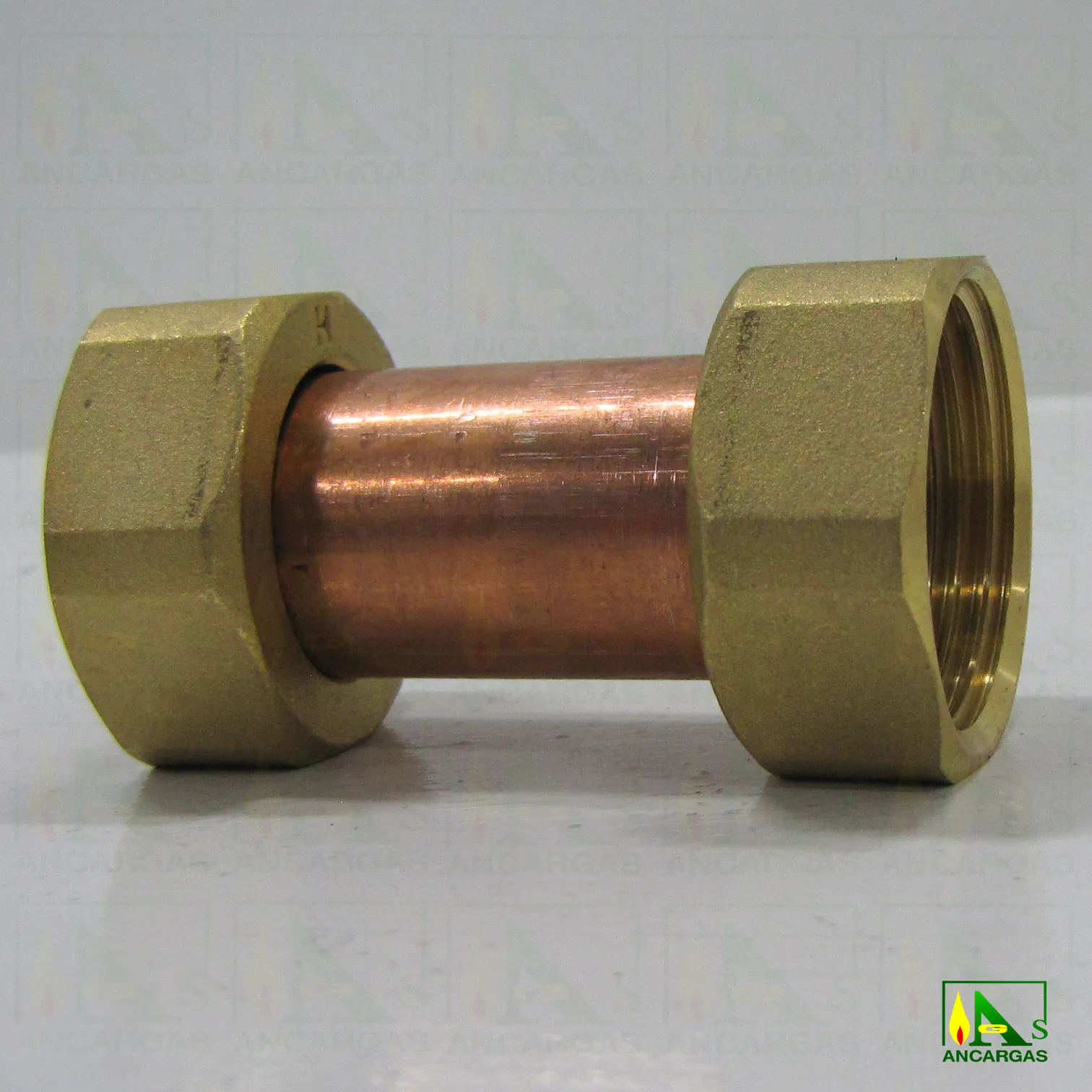 Racor doble tuerca iguales sin precinto - Imagen Web de Ancargas ©