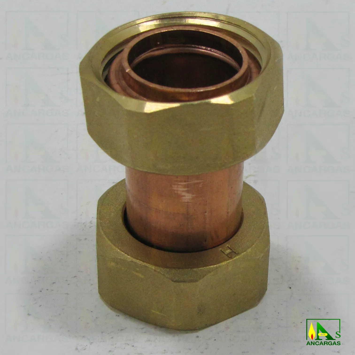 Racor doble tuerca iguales sin precinto - Imagen Web de Ancargas ©