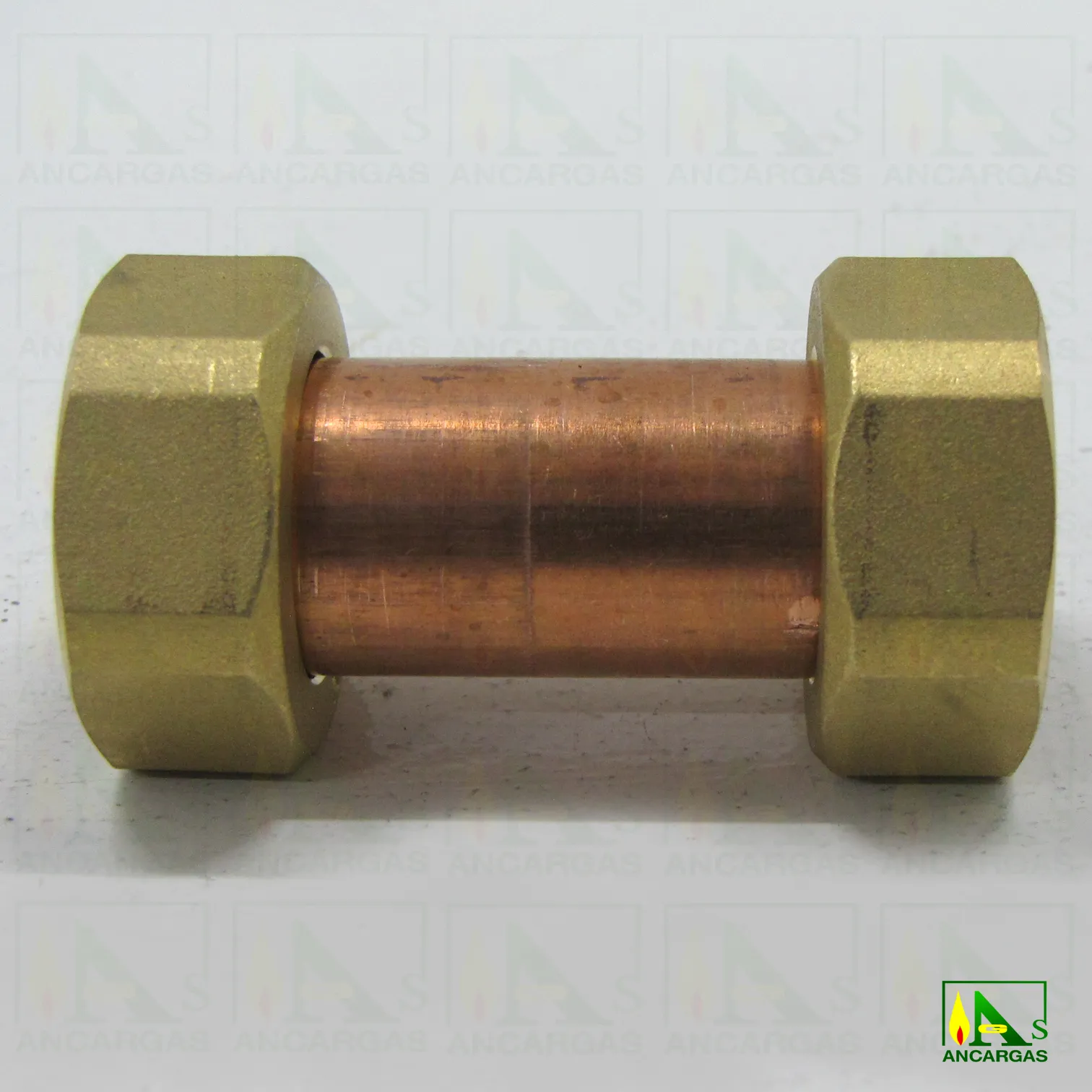 Racor doble tuerca iguales sin precinto - Imagen Web de Ancargas ©