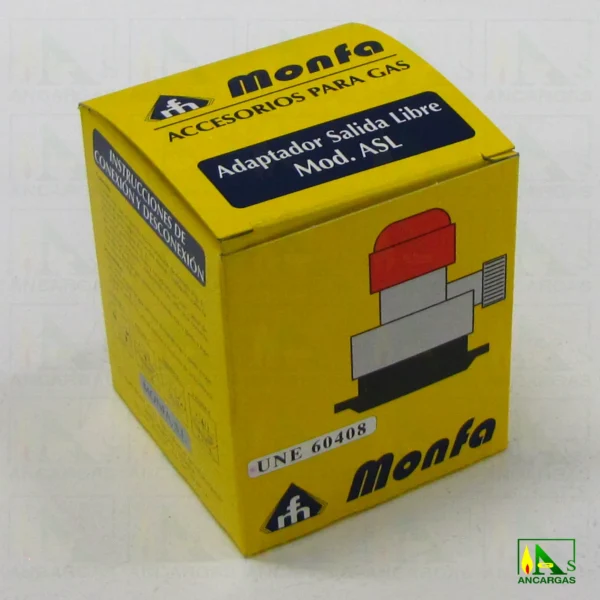 Regulador Adaptador salida libre 1/4 vuelta CABEZA ROJA - Imagen Web de Ancargas ©