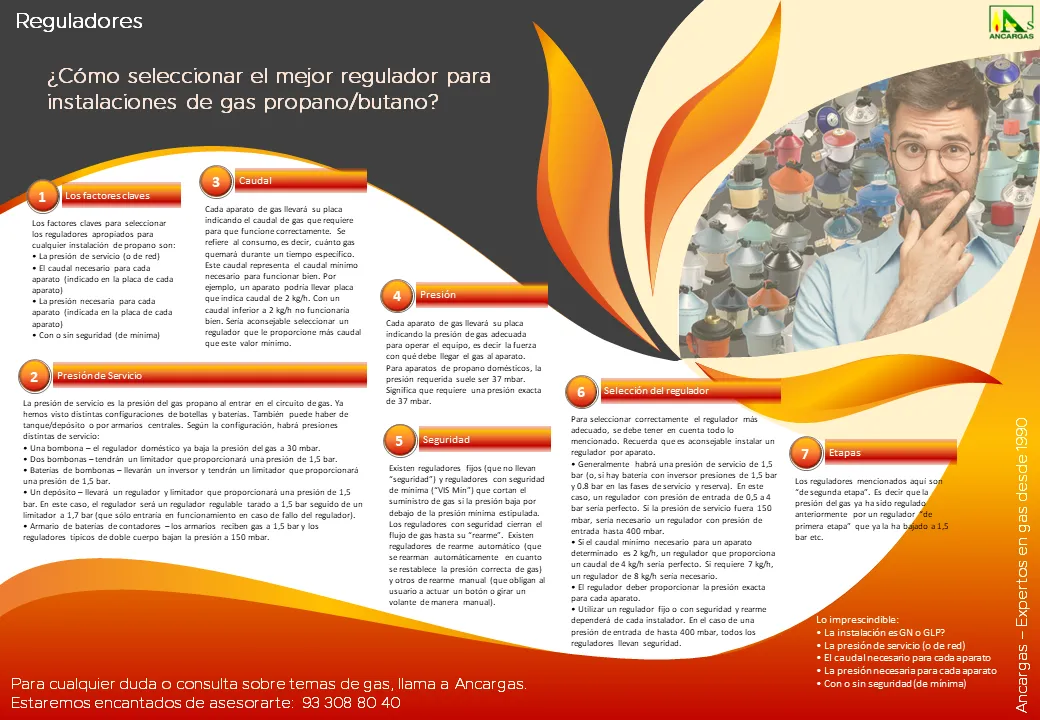 ¿Cómo seleccionar el mejor regulador para instalaciones de gas propano/butano?